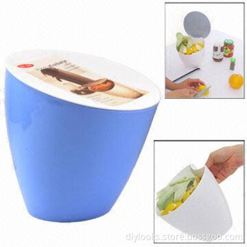 Fashionable Mini Plastic Sundries Garbage Pail Barrel Rubbish Can, Comes in Blue